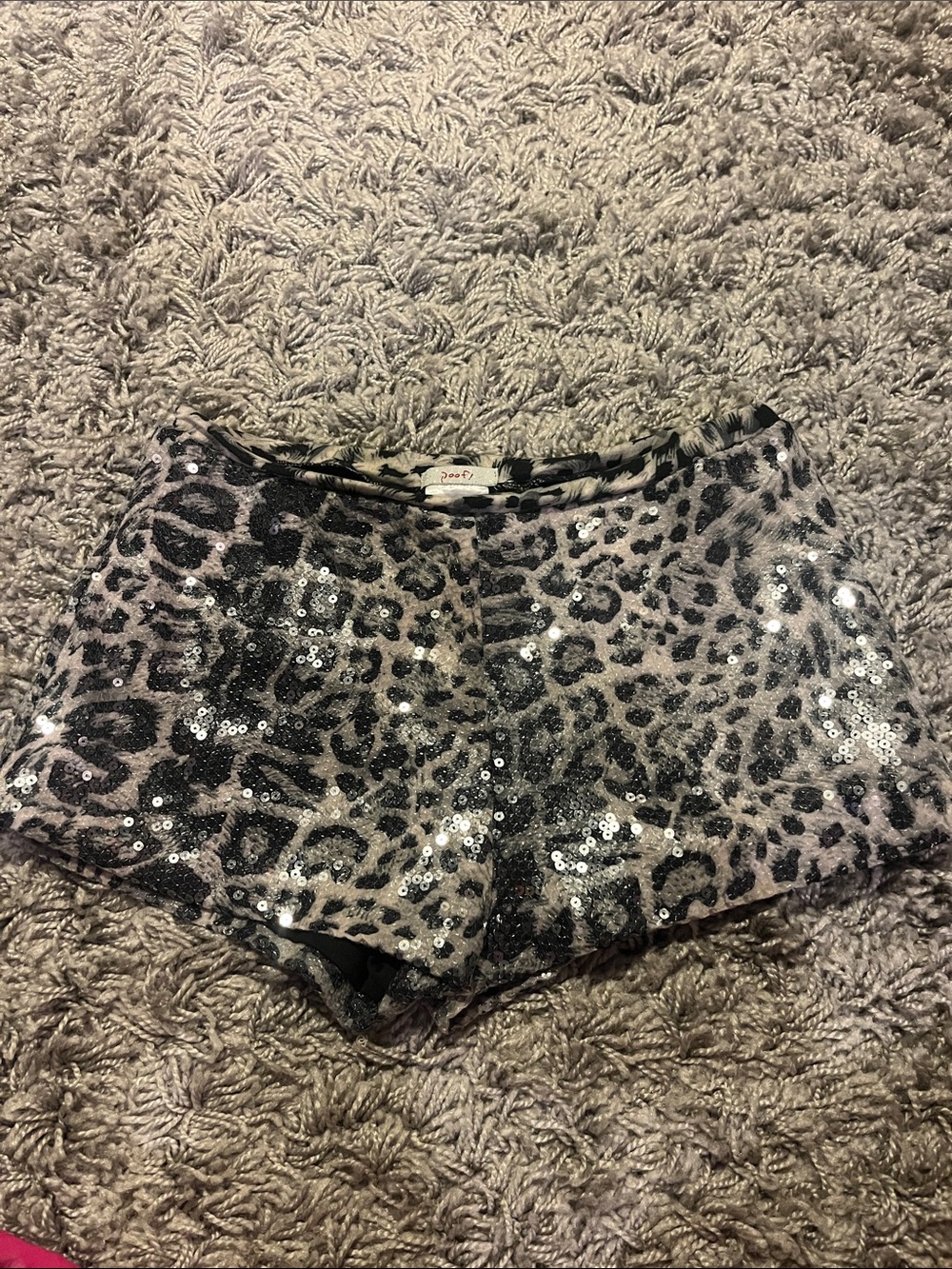 Cheetah sparkle shorts